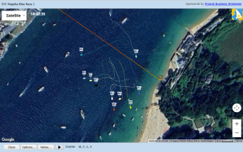 Live View player showing position of all boats in the race